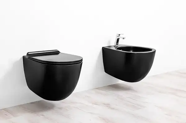 Унитаз подвесной Simas Vignoni с сиденьем Soft Close, чёрный матовый (VI18/F85+VI004 nero) фото 4 Aquada.com.ua Унитаз подвесной Simas Vignoni с сиденьем Soft Close, чёрный матовый (VI18/F85+VI004 nero) фото 4 Aquada.com.ua