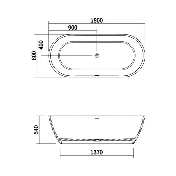 Ванна из искусственного камня Devit Laguna 180 x 80 x 54 см (18080110W) фото 3 Aquada.com.ua Ванна из искусственного камня Devit Laguna 180 x 80 x 54 см (18080110W) фото 3 Aquada.com.ua