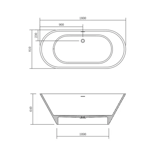 Ванна из искусственного камня Devit Up 180 x 81 x 64 см (18080120W) фото 3 Aquada.com.ua Ванна из искусственного камня Devit Up 180 x 81 x 64 см (18080120W) фото 3 Aquada.com.ua