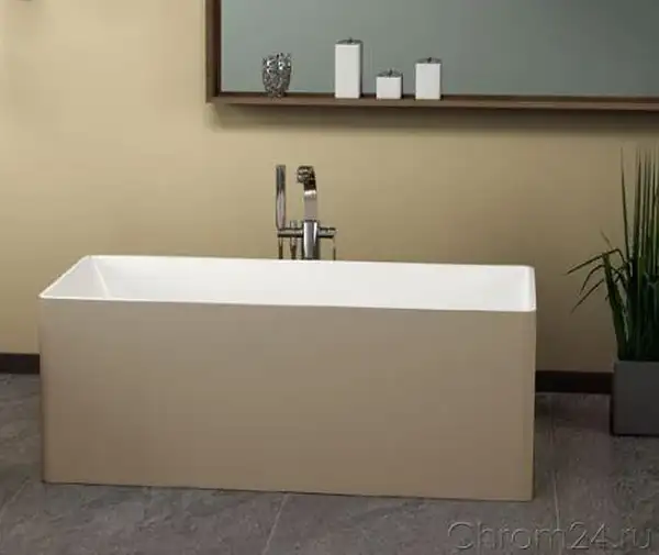 Ванна из искуственного камня Flaminia Wash 150 х 70 см, bicolor (MW150/В) фото 2 Aquada.com.ua