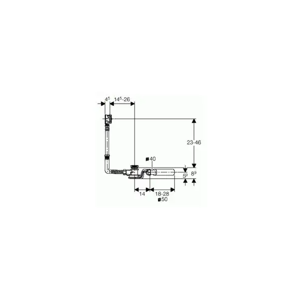 GEBERIT cлив-перелив для ванны с кнопкой слива, хром глянцевый (150.755.21.1) фото 2 Aquada.com.ua