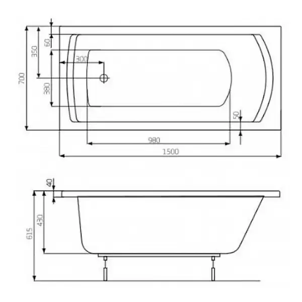 Roca LINEA ванна 150*70см прямоугольная, с ножками в комплекте, объем 165л (A24T010000) Roca LINEA ванна 150*70см прямоугольная, с ножками в комплекте, объем 165л (A24T010000)