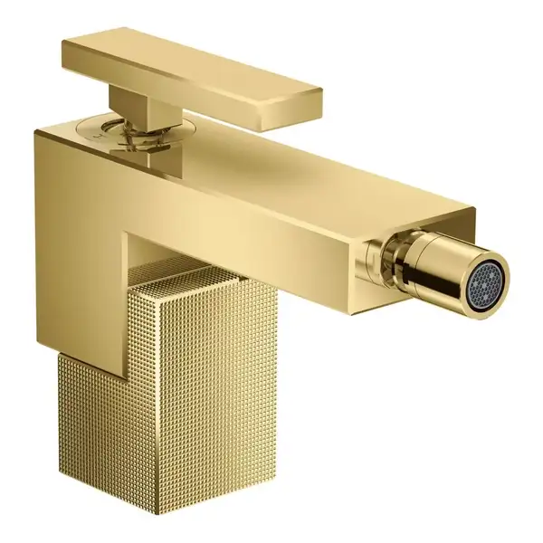 Змішувач Axor Edge для біде з push-open, Diamond Cut/Polished Gold Optic (46211990) Змішувач Axor Edge для біде з push-open, Diamond Cut/Polished Gold Optic (46211990)