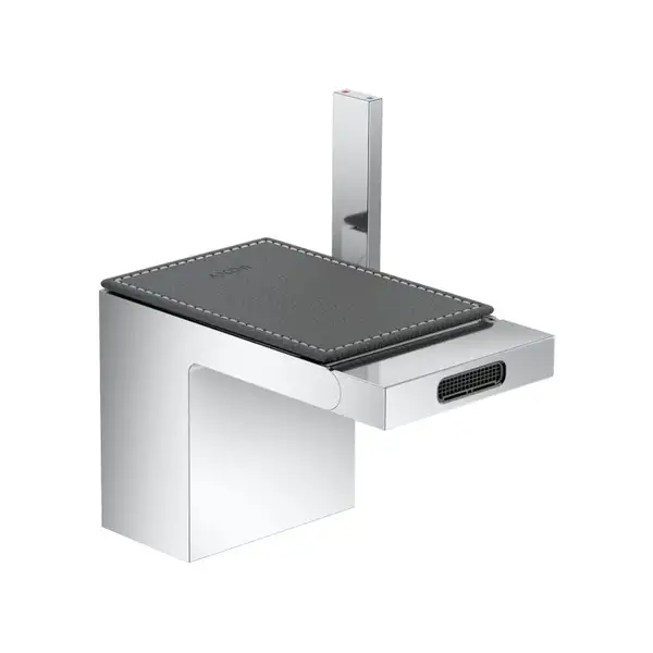 Смеситель для биде Axor MyEdition (цвет - хром/кожа серая) (47212000+47918000) фото 1 Aquada.com.ua Смеситель для биде Axor MyEdition (цвет - хром/кожа серая) (47212000+47918000) фото 1 Aquada.com.ua