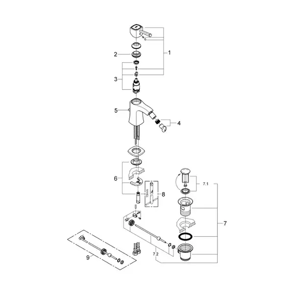 Змішувач для біде Grohe Grandera (23315000) Змішувач для біде Grohe Grandera (23315000)