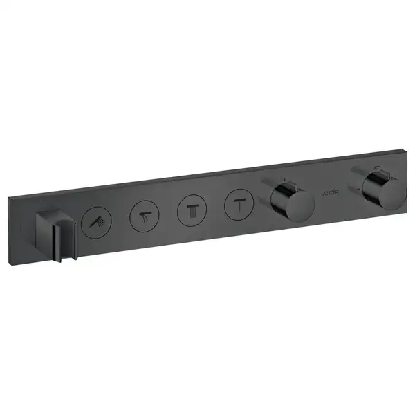 Термостат для скрытого монтажа Axor ShowerSolutions 600/90 на 4 потребителя (цвет - RAL9005MATT) (18357RAL9005MATT) фото 1 Aquada.com.ua Термостат для скрытого монтажа Axor ShowerSolutions 600/90 на 4 потребителя (цвет - RAL9005MATT) (18357RAL9005MATT) фото 1 Aquada.com.ua
