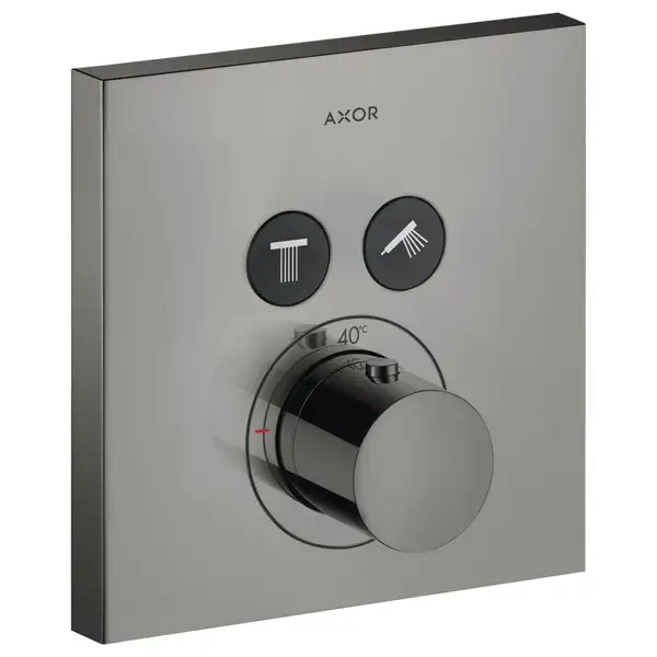 Термостат на 2 потребителя, скрытого монтажа Axor ShowerSelect (цвет - полированный чёрный хром) (36715330) фото 1 Aquada.com.ua Термостат на 2 потребителя, скрытого монтажа Axor ShowerSelect (цвет - полированный чёрный хром) (36715330) фото 1 Aquada.com.ua