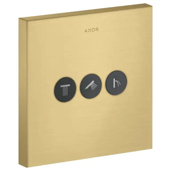 Вентиль скрытого монтажа для 3 потребителей Axor ShowerSelect (цвет - матовое золото) (36717250) фото 1 Aquada.com.ua