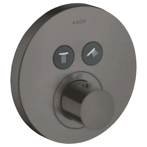 Термостат для душа Axor ShowerSelect на 2 потребителя (цвет - чёрный матовый хром) (36723340) фото 1 Aquada.com.ua Термостат для душа Axor ShowerSelect на 2 потребителя (цвет - чёрный матовый хром) (36723340) фото 1 Aquada.com.ua