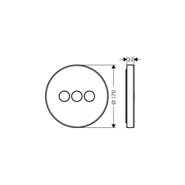 Запорно-переключающее устройство на 3 потребителя Axor ShowerSelect (цвет - хром) (36727000) фото 2 Aquada.com.ua