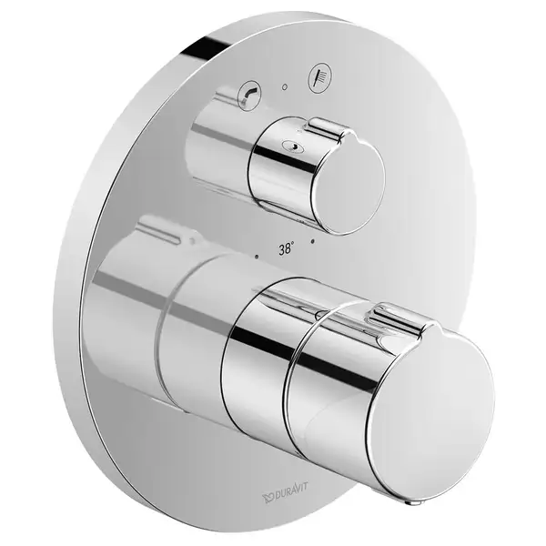 Термостат для душа скрытого монтажа Duravit C.1 (цвет - хром) (C15200018010) фото 1 Aquada.com.ua Термостат для душа скрытого монтажа Duravit C.1 (цвет - хром) (C15200018010) фото 1 Aquada.com.ua