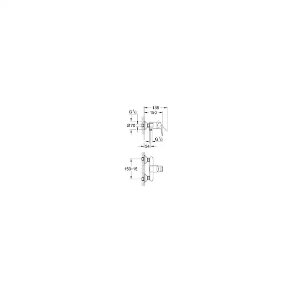 Grohe BauLoop Змішувач для душу, хром (23340000) Grohe BauLoop Змішувач для душу, хром (23340000)