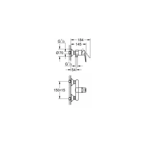 Змішувач для душу Grohe BauLoop (23634000) Змішувач для душу Grohe BauLoop (23634000)
