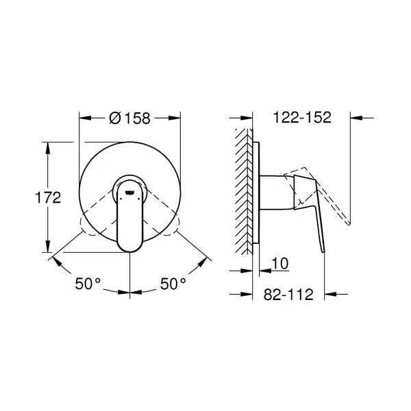 Змішувач прихованого монтажу для 1 споживача Grohe Eurosmart Cosmopolitan (24044000) Змішувач прихованого монтажу для 1 споживача Grohe Eurosmart Cosmopolitan (24044000)