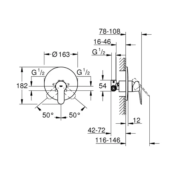 GROHE Смеситель для душа встраиваемый (29078000) фото 2 Aquada.com.ua GROHE Смеситель для душа встраиваемый (29078000) фото 2 Aquada.com.ua