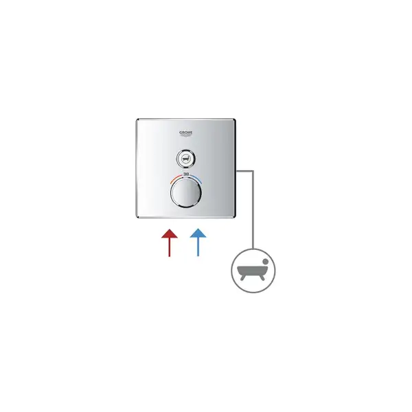Термостат для ванны/душа на 1 выход Grohe Grohtherm SmartControl (цвет - хром) (29123000) фото 8 Aquada.com.ua Термостат для ванны/душа на 1 выход Grohe Grohtherm SmartControl (цвет - хром) (29123000) фото 8 Aquada.com.ua