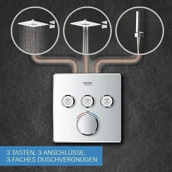 GROHE Термостат встраеваемый на 3 выхода Grohtherm SmartControl (29126000) фото 22 Aquada.com.ua GROHE Термостат встраеваемый на 3 выхода Grohtherm SmartControl (29126000) фото 22 Aquada.com.ua