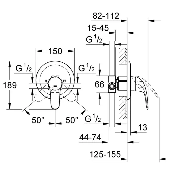 Grohe Euroeco New Змішувач для душу, хром (32742000) Grohe Euroeco New Змішувач для душу, хром (32742000)