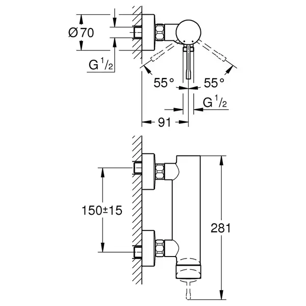 Змішувач для душу Grohe Essence New (33636001) Змішувач для душу Grohe Essence New (33636001)