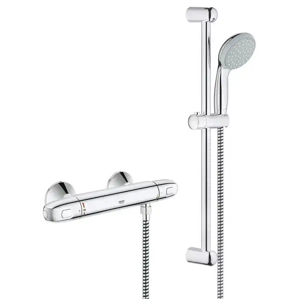 Смеситель для душа Grohe Grohtherm DN 15 (цвет - хром) с душевым гарнитуром (34151003) фото 1 Aquada.com.ua