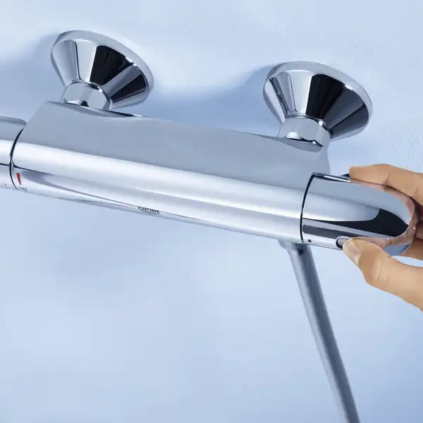 Смеситель для душа Grohe Grohtherm DN 15 (цвет - хром) с душевым гарнитуром (34151003) фото 6 Aquada.com.ua