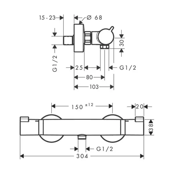 GROHE Hansgrohe Термостат для душа Ecostat Comfort (13116000) фото 4 Aquada.com.ua GROHE Hansgrohe Термостат для душа Ecostat Comfort (13116000) фото 4 Aquada.com.ua