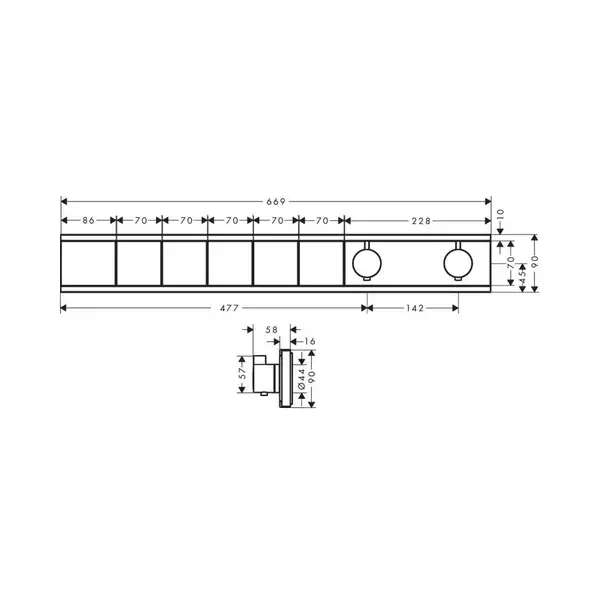 Термостат Hansgrohe RainSelect (15384000) Термостат Hansgrohe RainSelect (15384000)