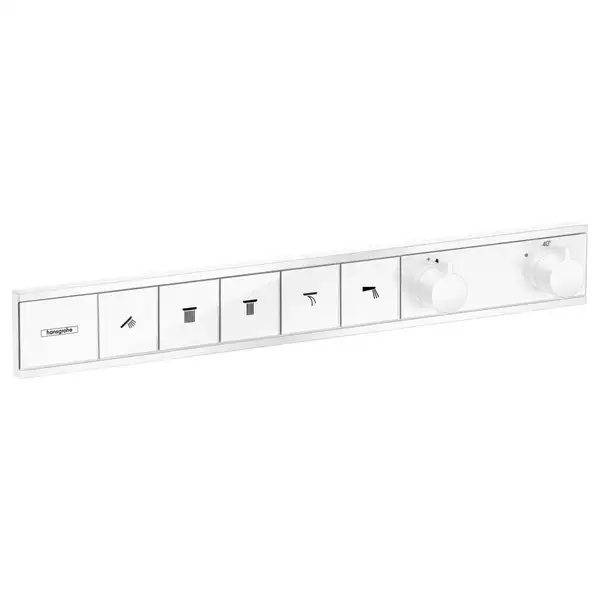 Термостат для скрытого монтажа на 5 потребителей Hansgrohe RainSelect (цвет - белый матовый) (15384700) фото 1 Aquada.com.ua Термостат для скрытого монтажа на 5 потребителей Hansgrohe RainSelect (цвет - белый матовый) (15384700) фото 1 Aquada.com.ua