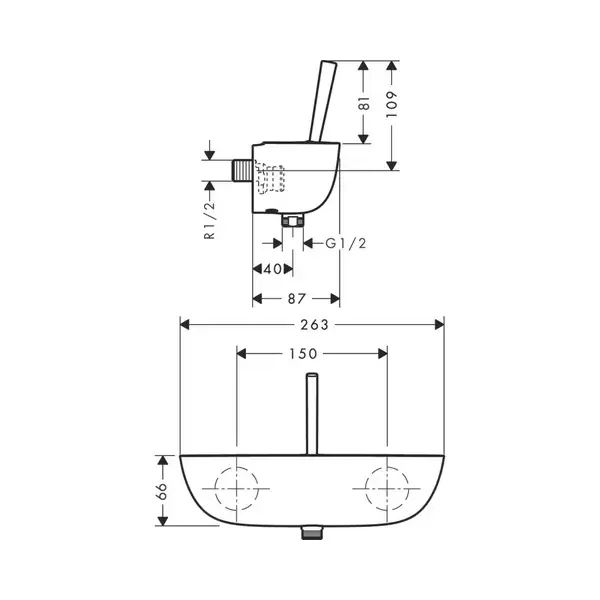 Hansgrohe PuraVida Змішувач для душу, хром (15672400) Hansgrohe PuraVida Змішувач для душу, хром (15672400)