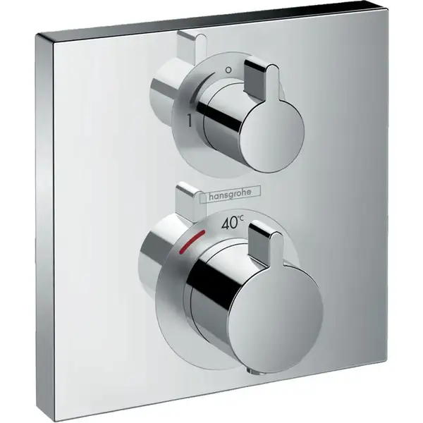 Термостат прихованого монтажу Hansgrohe Ecostat Square з запірним вентилем 1Jet, хром (15712000) Термостат прихованого монтажу Hansgrohe Ecostat Square з запірним вентилем 1Jet, хром (15712000)