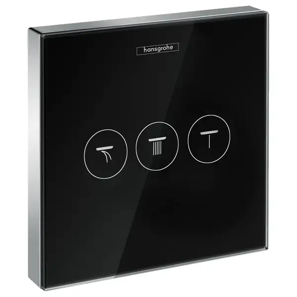 HANSGROHE ShowerSelect Модуль с тремя запорными клапанами, стеклянный, черный/хром (15736600) фото 1 Aquada.com.ua HANSGROHE ShowerSelect Модуль с тремя запорными клапанами, стеклянный, черный/хром (15736600) фото 1 Aquada.com.ua