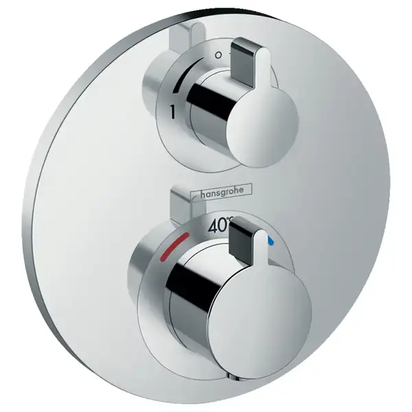HANSGROHE Термостат с запорным/переключающим вентилем Ecostat S (15758000) фото 1 Aquada.com.ua HANSGROHE Термостат с запорным/переключающим вентилем Ecostat S (15758000) фото 1 Aquada.com.ua