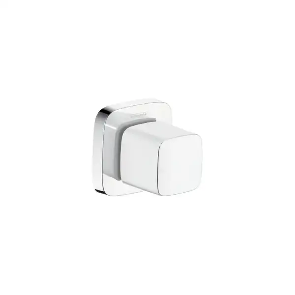 Запорный вентиль Hansgrohe PuraVida (цвет - хром/белый) (15978400) фото 1 Aquada.com.ua