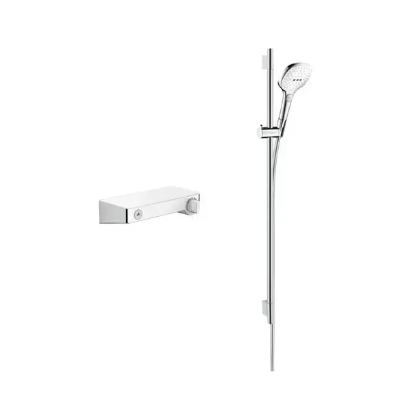 Душевой набор Hansgrohe ShowerTablet Select/Raindance E120 3jet, хром/белый (27027400) фото 1 Aquada.com.ua Душевой набор Hansgrohe ShowerTablet Select/Raindance E120 3jet, хром/белый (27027400) фото 1 Aquada.com.ua