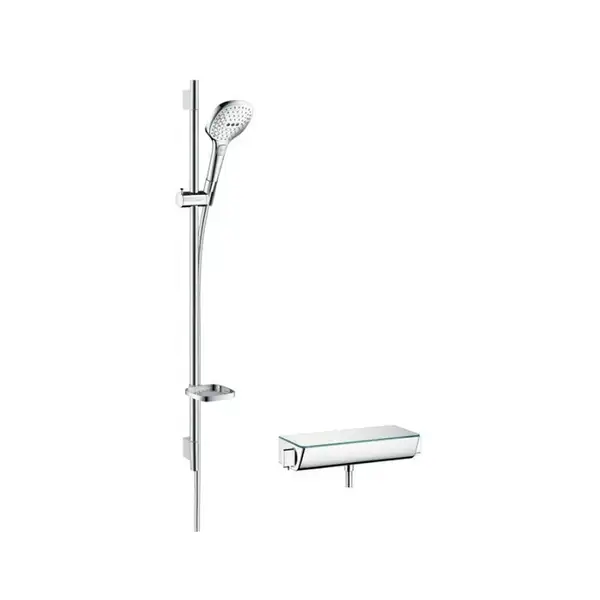 Душевой набор Hansgrohe Ecostat Select/Raindance E120 3jet, хром (27039000) фото 1 Aquada.com.ua Душевой набор Hansgrohe Ecostat Select/Raindance E120 3jet, хром (27039000) фото 1 Aquada.com.ua