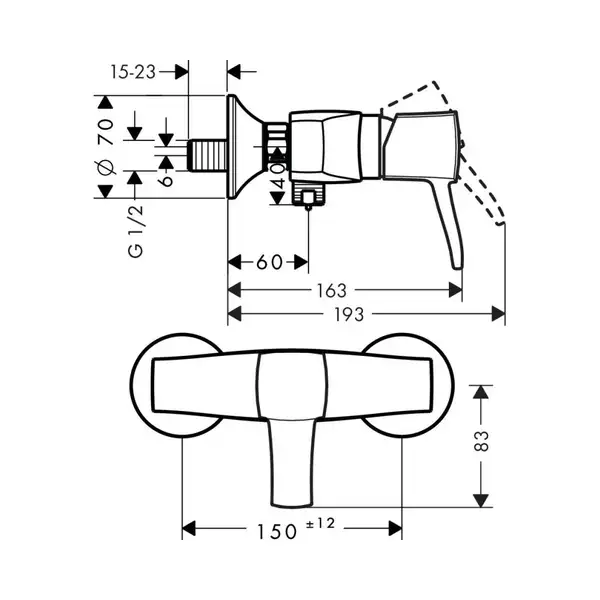 Hansgrohe Metropol Classic Смеситель для душа, хром (31360090) Hansgrohe Metropol Classic Смеситель для душа, хром (31360090)