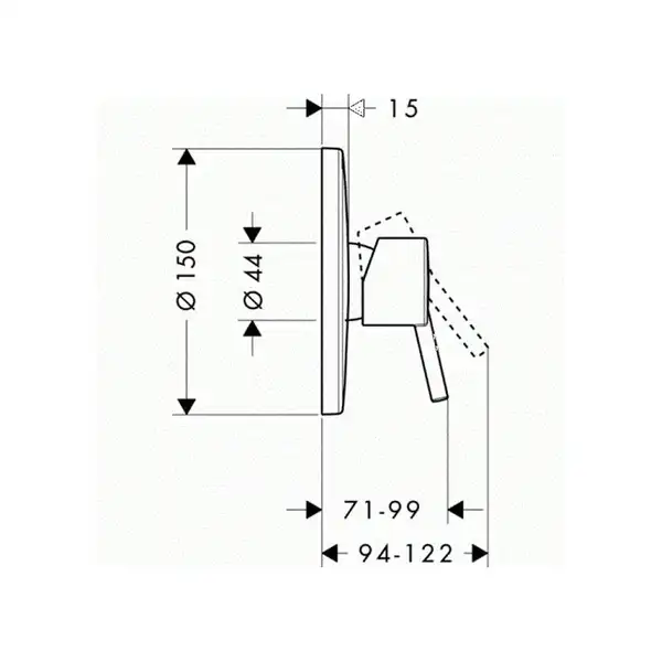 Смеситель для душа Hansgrohe Talis S (цвет - хром) (32675000) фото 2 Aquada.com.ua