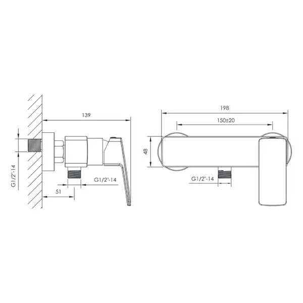 Смеситель для душа Imprese Grafiky (цвет - black nickel) (ZMK041807080) фото 2 Aquada.com.ua