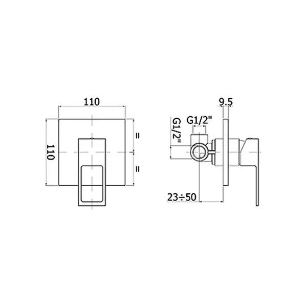 Смеситель для душа Paffoni Effe (цвет - хром) (EFBOX010CR) фото 2 Aquada.com.ua Смеситель для душа Paffoni Effe (цвет - хром) (EFBOX010CR) фото 2 Aquada.com.ua
