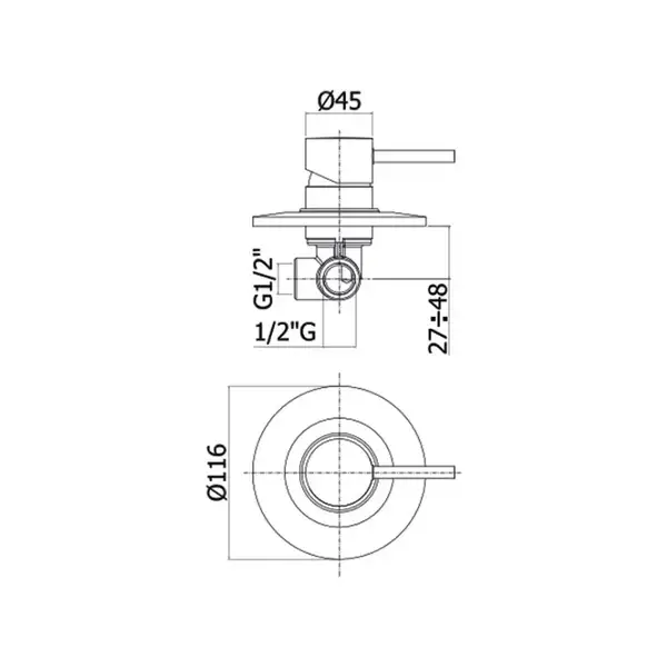 Смеситель для душа Paffoni Light (цвет - хром) (LIG011CR) фото 2 Aquada.com.ua Смеситель для душа Paffoni Light (цвет - хром) (LIG011CR) фото 2 Aquada.com.ua