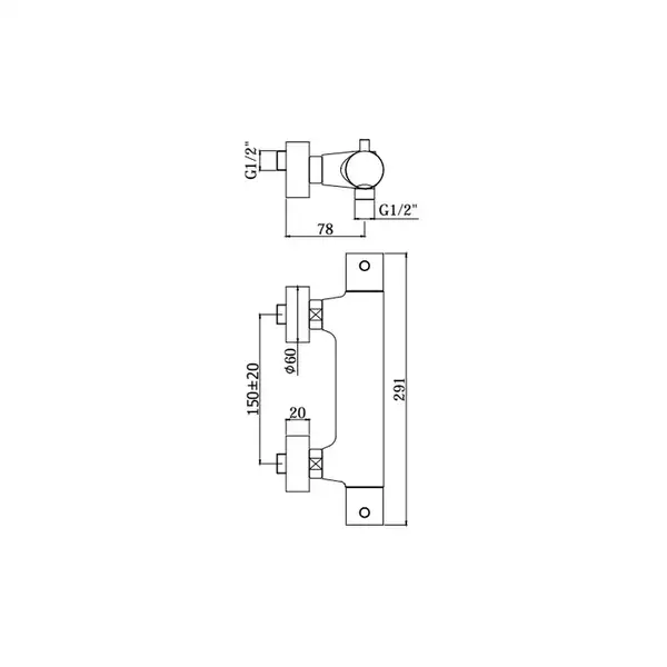 Смеситель для душа с термостатом Paffoni Light (цвет - сталь) (LIG168ST) фото 2 Aquada.com.ua Смеситель для душа с термостатом Paffoni Light (цвет - сталь) (LIG168ST) фото 2 Aquada.com.ua
