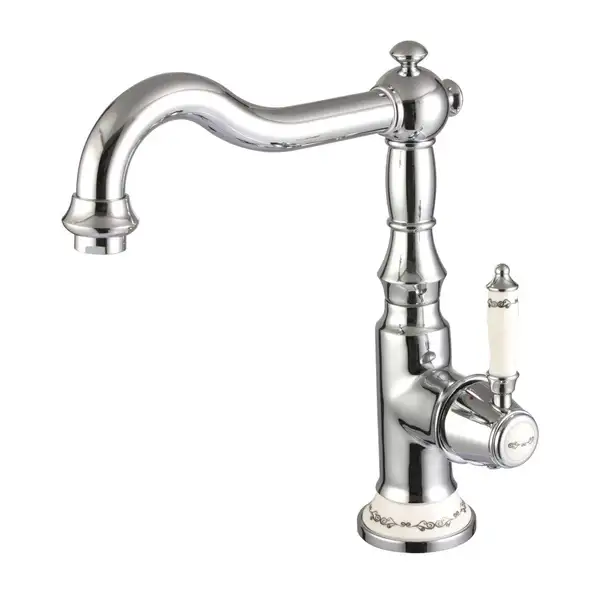 Смеситель для кухни Devit Charlestone Ceramic (цвет - хром/керамика белая) (34508142) фото 1 Aquada.com.ua