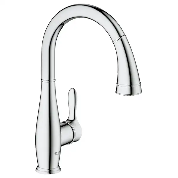 Смеситель однорычажный для кухни Grohe Parkfield DN 15 (цвет - хром) (30215000) фото 1 Aquada.com.ua Смеситель однорычажный для кухни Grohe Parkfield DN 15 (цвет - хром) (30215000) фото 1 Aquada.com.ua