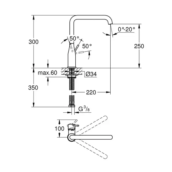 Grohe Essence New Смеситель для кухни, хром (30269000) Grohe Essence New Смеситель для кухни, хром (30269000)