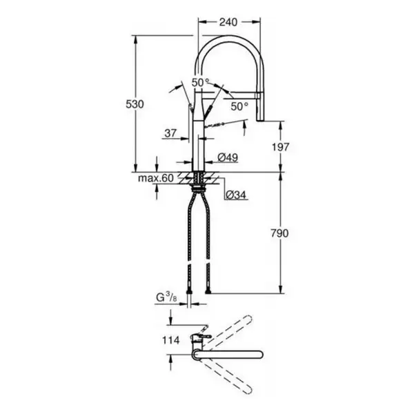 Grohe Essence New Смеситель для кухни, хром (30294000) Grohe Essence New Смеситель для кухни, хром (30294000)