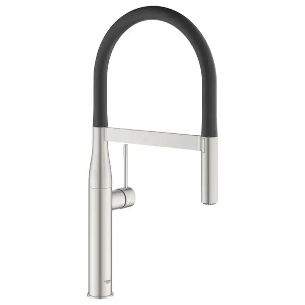 Смеситель для кухни Grohe Essence (цвет - сталь), с поворотным изливом (30294DC0) фото 1 Aquada.com.ua
