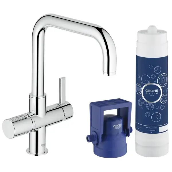 Смеситель для кухни изливом Blue Grohe (31299001) фото 1 Aquada.com.ua Смеситель для кухни изливом Blue Grohe (31299001) фото 1 Aquada.com.ua