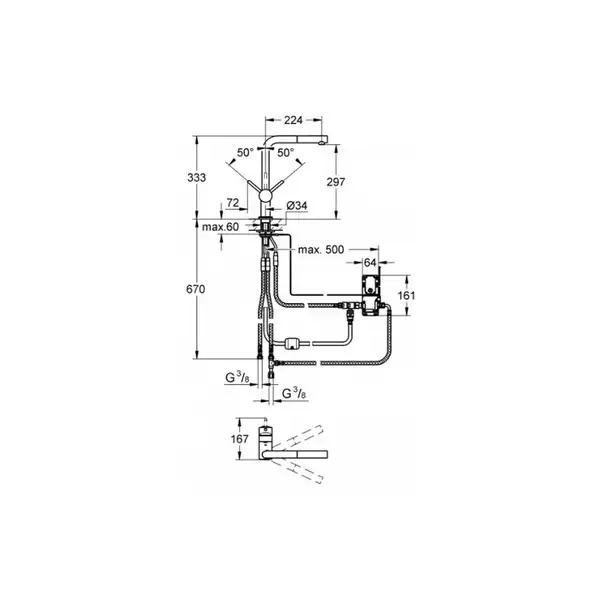 GROHE Сенсорний одноважільний змішувач для мийки Minta Touch  (31360001) фото 16 Aquada.com.ua