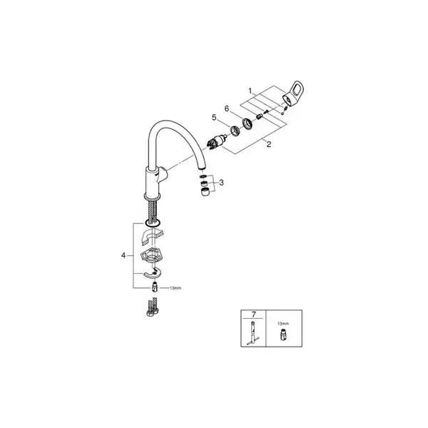 Grohe BauLoop Змішувач для кухні, хром (31368000) Grohe BauLoop Змішувач для кухні, хром (31368000)