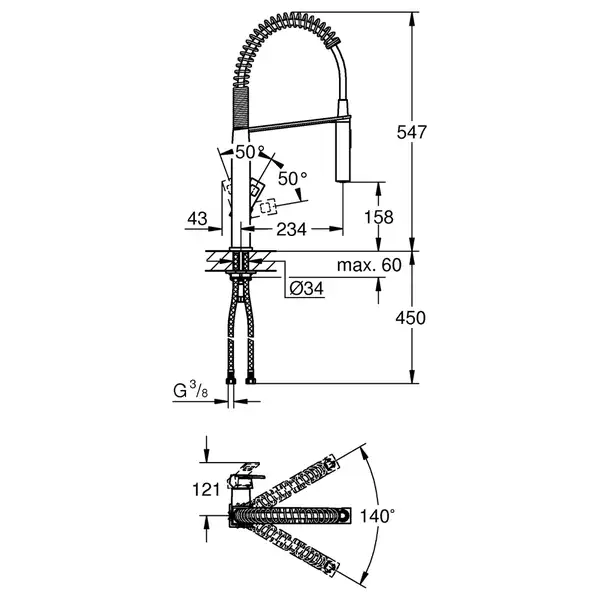 Grohe Eurocube Смеситель для кухни, хром (31395000) Grohe Eurocube Смеситель для кухни, хром (31395000)